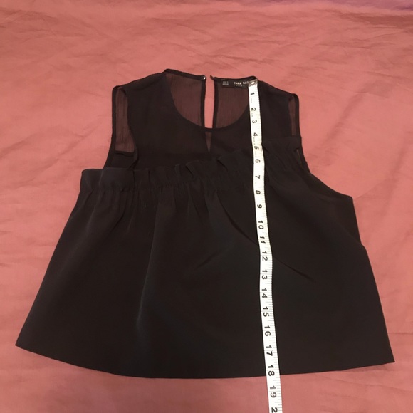 Zara Sheer Chiffon Ruffled Top - Picture 7 of 9